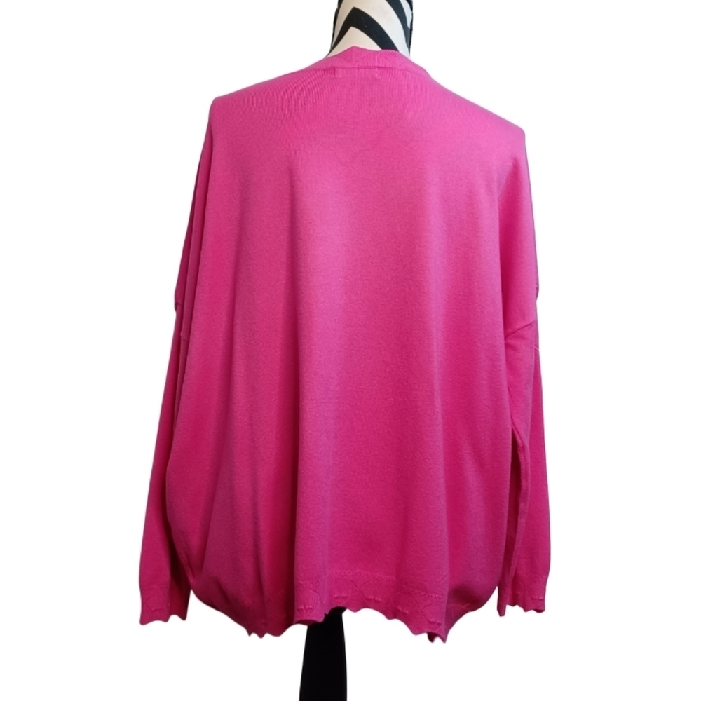 New Collection Boho Loose Fit V-Neck Jumper Sweater - Picture 2 of 12